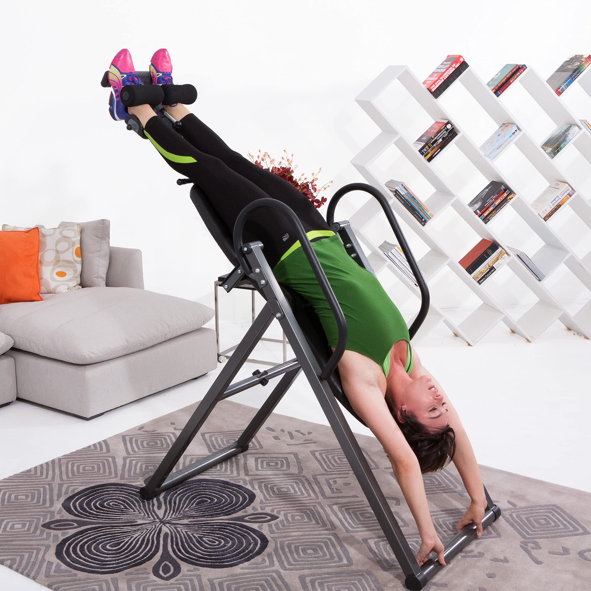 Fitness Reality Unisex 790 x LT UL Panca a inversione Certificato di Sicurezza ad Alta Resistenza con Schienale Basso, Nero, Taglia Unica