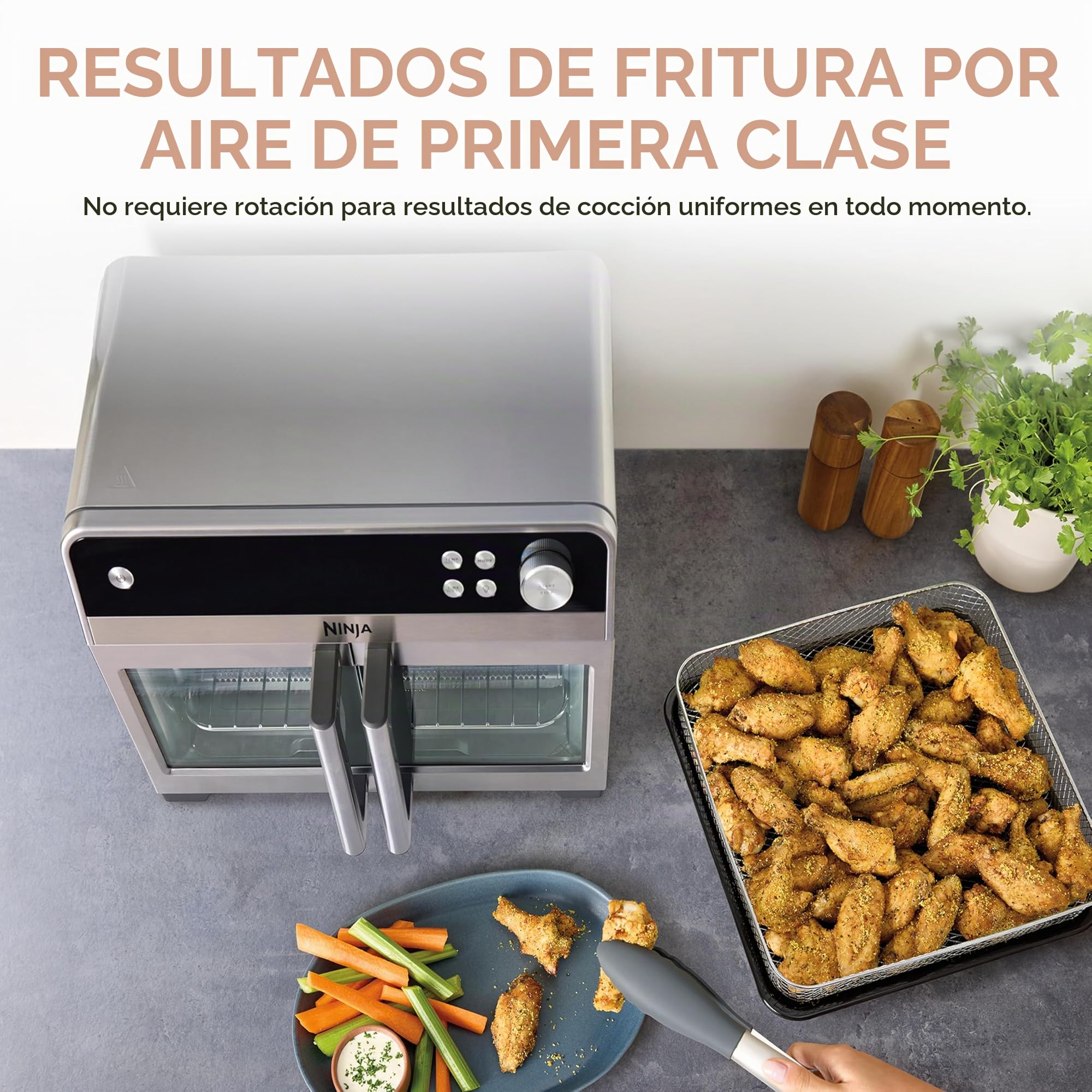 Ninja French Door Premier FO101 Airfryer, horno de convección, tostadora
