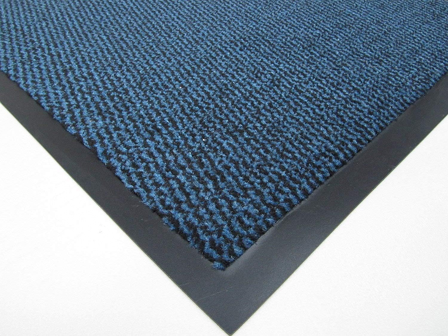 BIG EXTRA LARGE BLUE AND BLACK BARRIER MAT RUBBER EDGED HEAVY DUTY NON