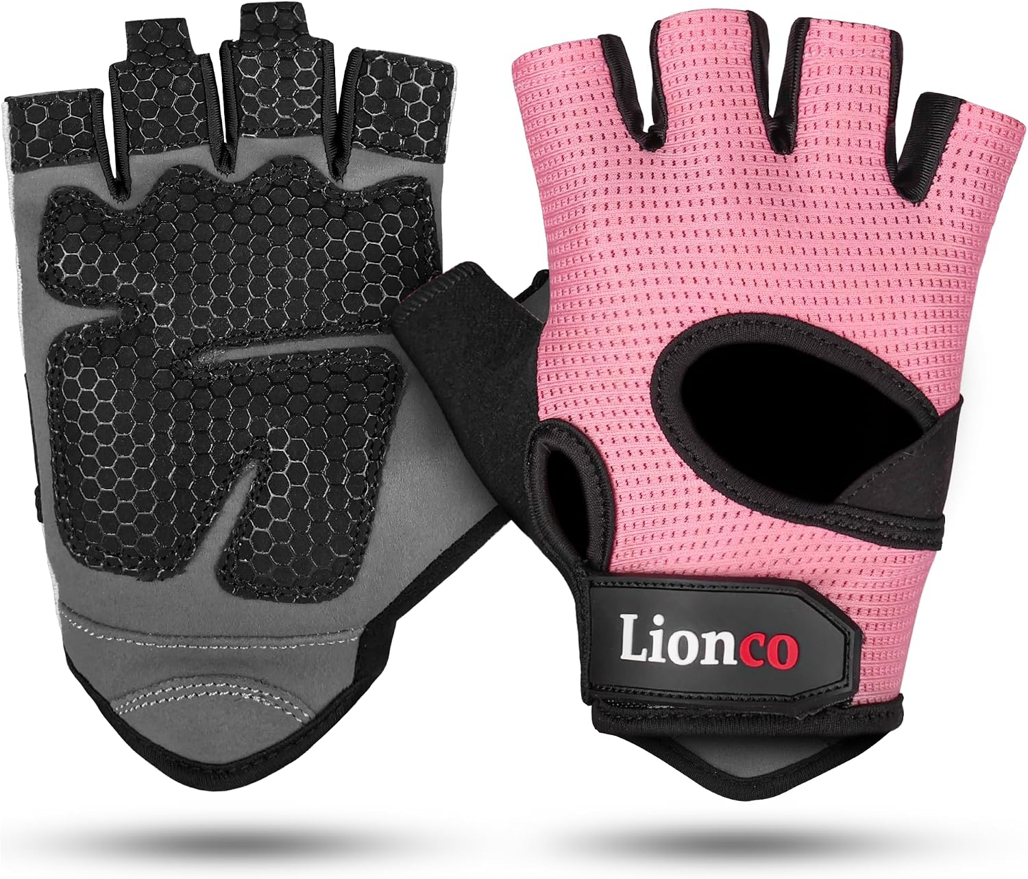 LIONCO Weight Lifting Gloves, Gel Padded Grip, Gym Workout for Men Women