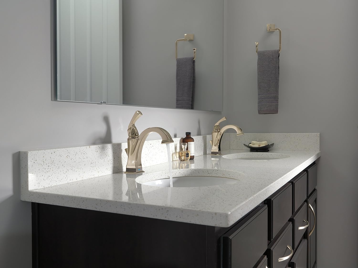 🔥 Delta Faucet 551T-PN-DST Dryden Single Handle Centerset Bathroom Faucet with Touch 20.XT Technology, Polished Nickel,7.88 x 1.63 x 5.38 inches