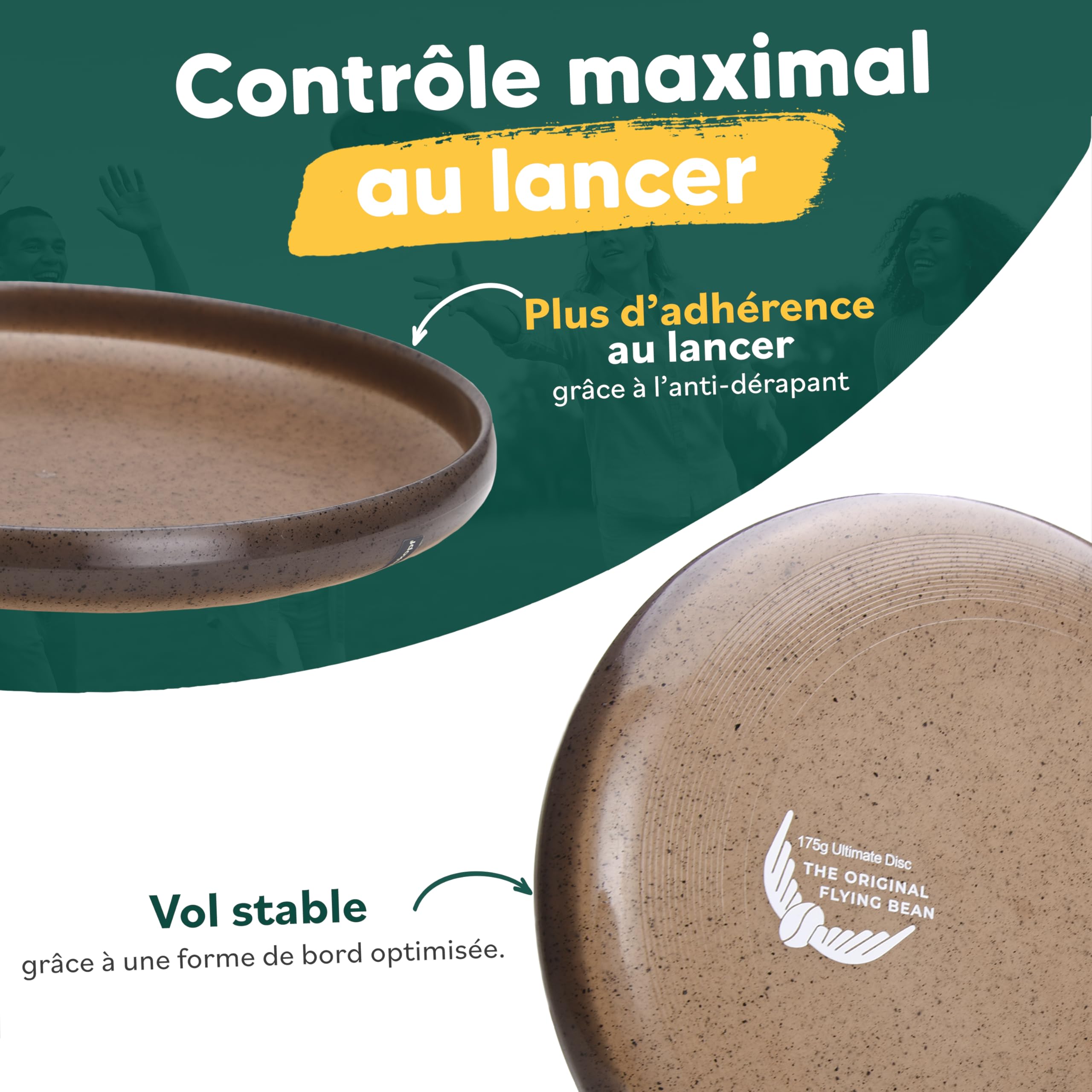 Frisbee Disque Volant Ultimate écologique Plastique recyclé Professionnel Plage Parc Jeu Plein air antidérapant