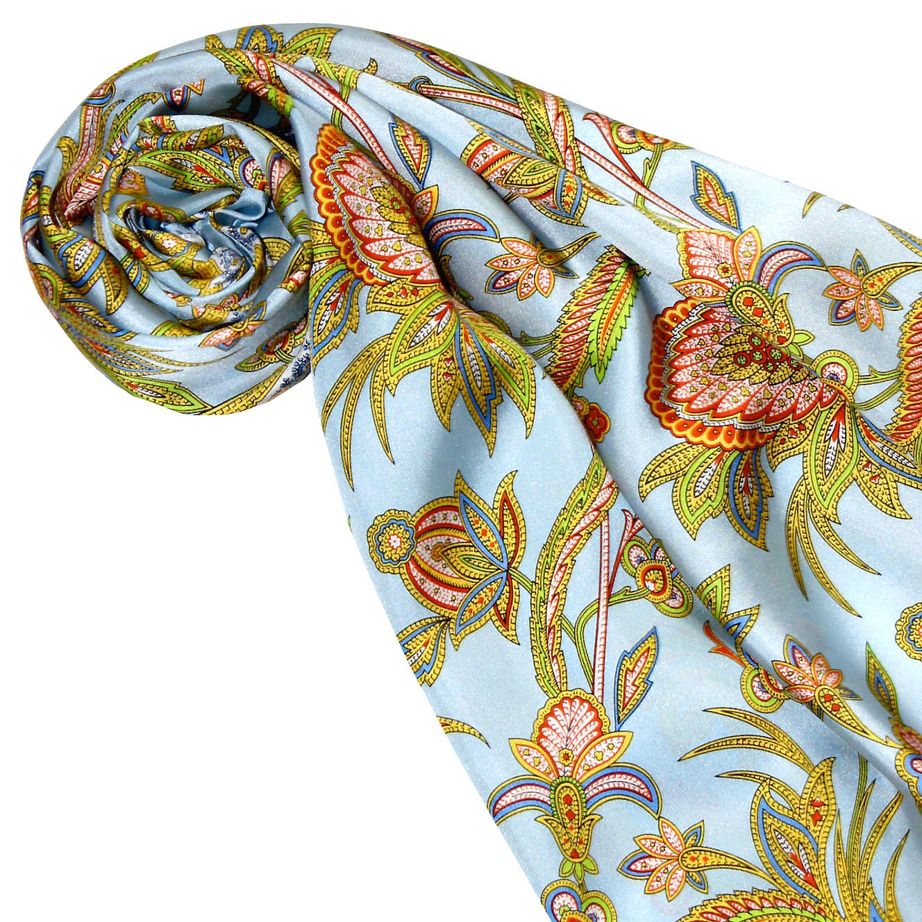 Lorenzo Cana Designer Damentuch aus 100% Seide, Halstuch mehrfarbig, Kopftuch, 90 cm x 90 cm