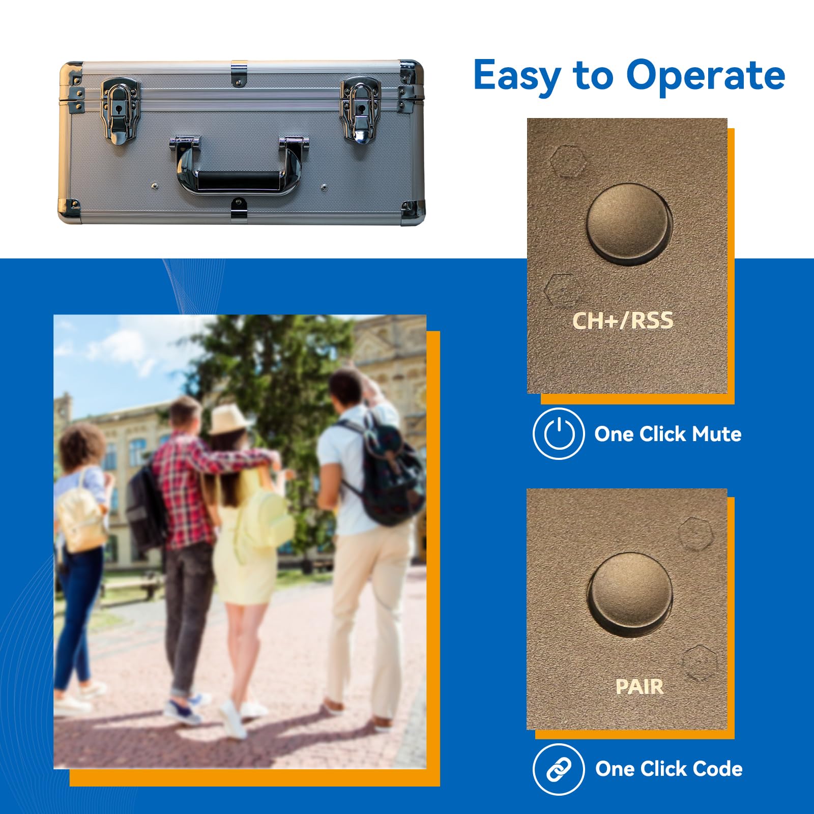Retekess TT020 Caja de Carga del Sistema de Guía Turística, Compatible con Emparejamiento de Códigos de Una tecla, Diseño de Lápiz óptico Magnético, con 30 Ranuras Compatibles con TT116