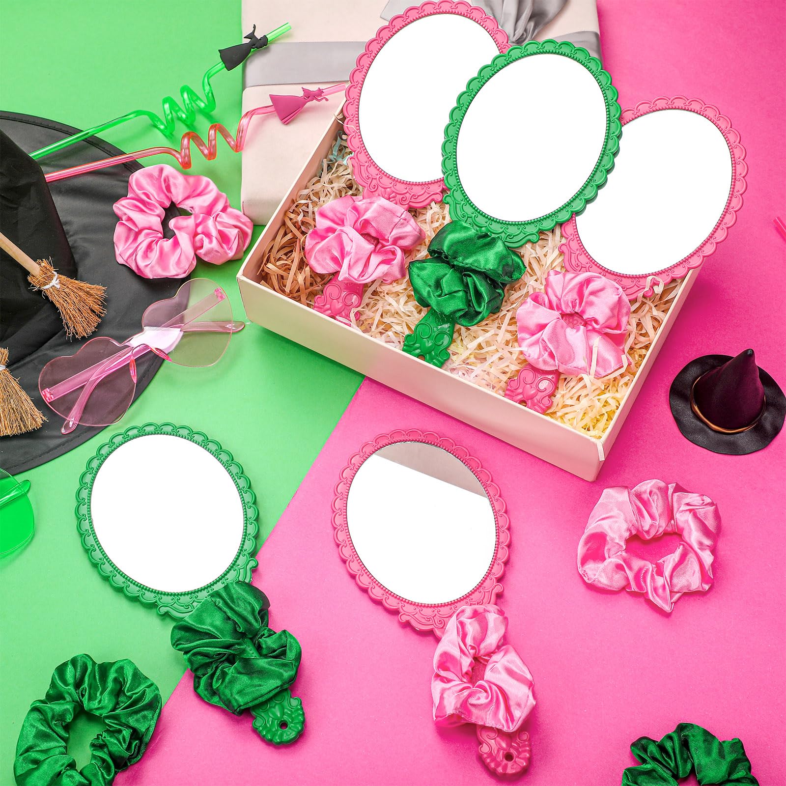 12Pcs Witch Princess Hair Brush Set with Mirror Pink Green Kids Party Gifts $_57.JPG?set_id=8800005007 main image 4