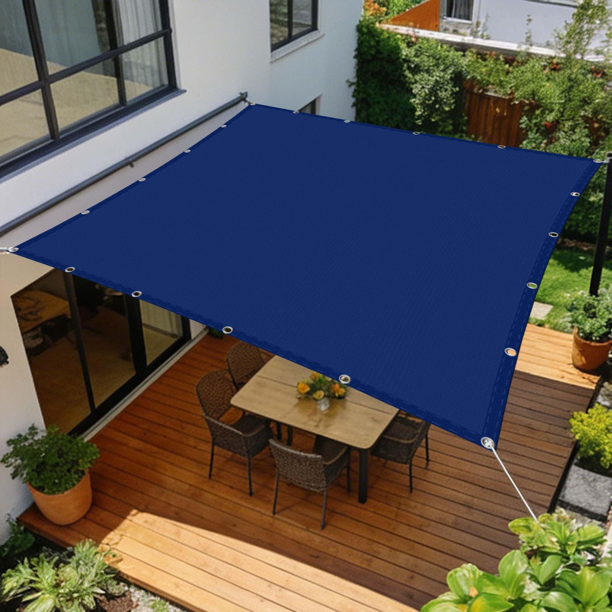 Voile d'ombrage imperméable rectangulaire anti UV pour jardin
