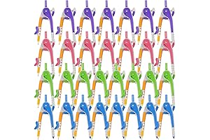 Zonon Student Math Geometry Compass 6 Inch, Precision Tool for Geometry, Plastic...