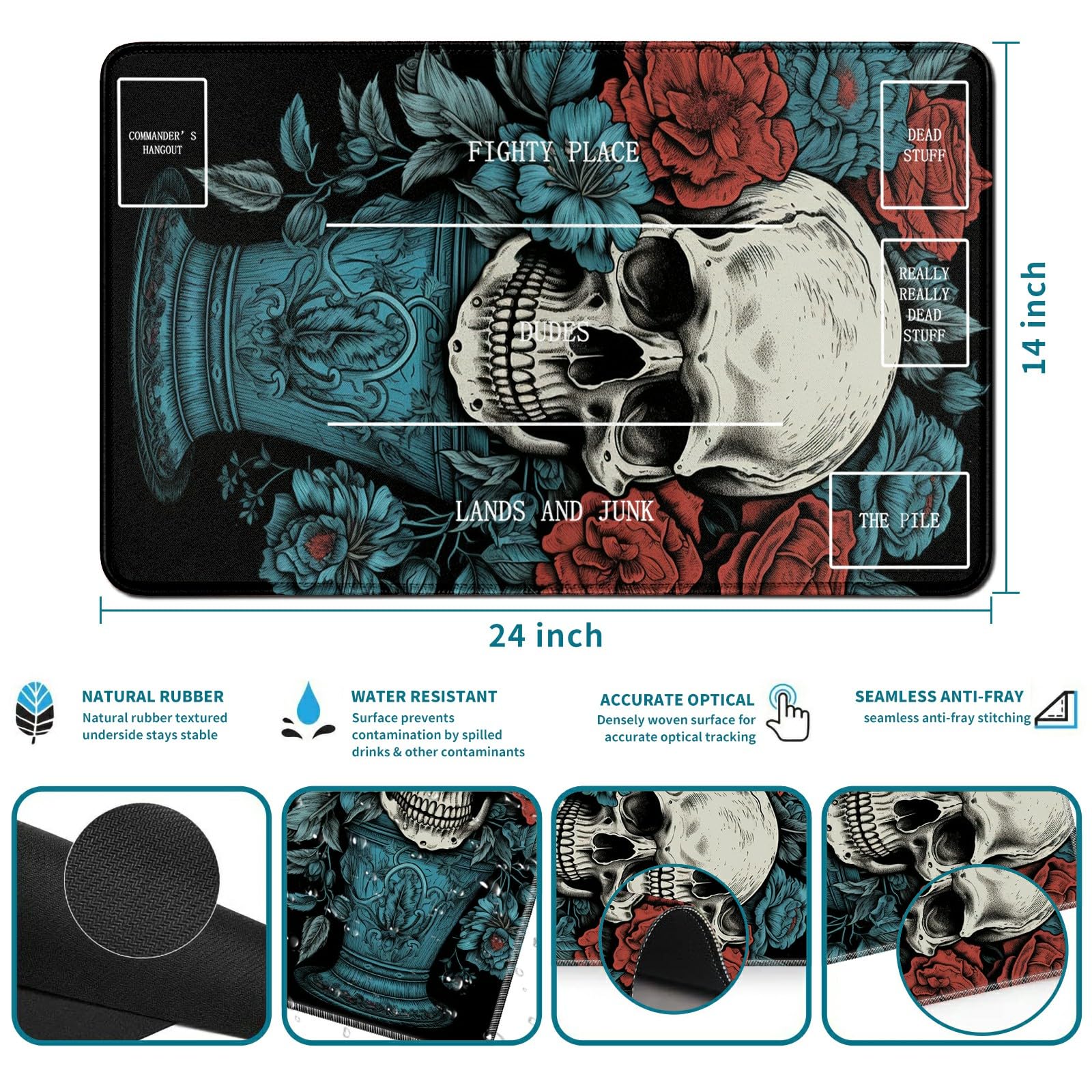 RWUTYTIUL MTG Card Playmat TCG - Tapete De Escritorio De 24 X 14 Pulgadas,  Tapete De Juego, image size:1600x1600