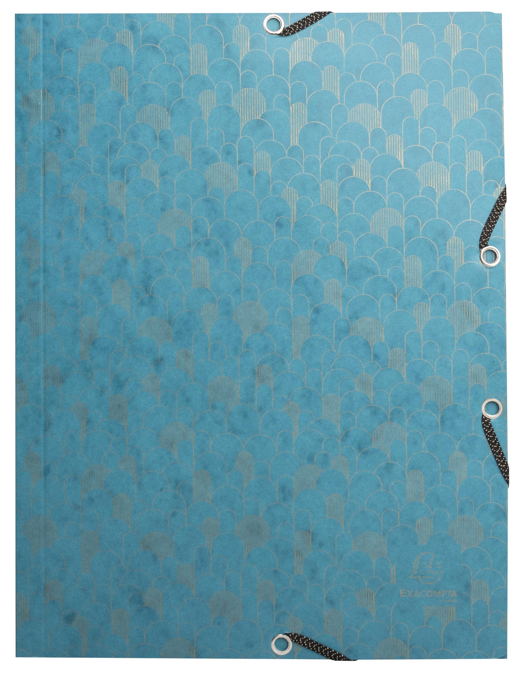 Exacompta Neo Deco 3 Flap Folder A4 Assorted Mottled Pressboard 400Gsm Pack Of 4