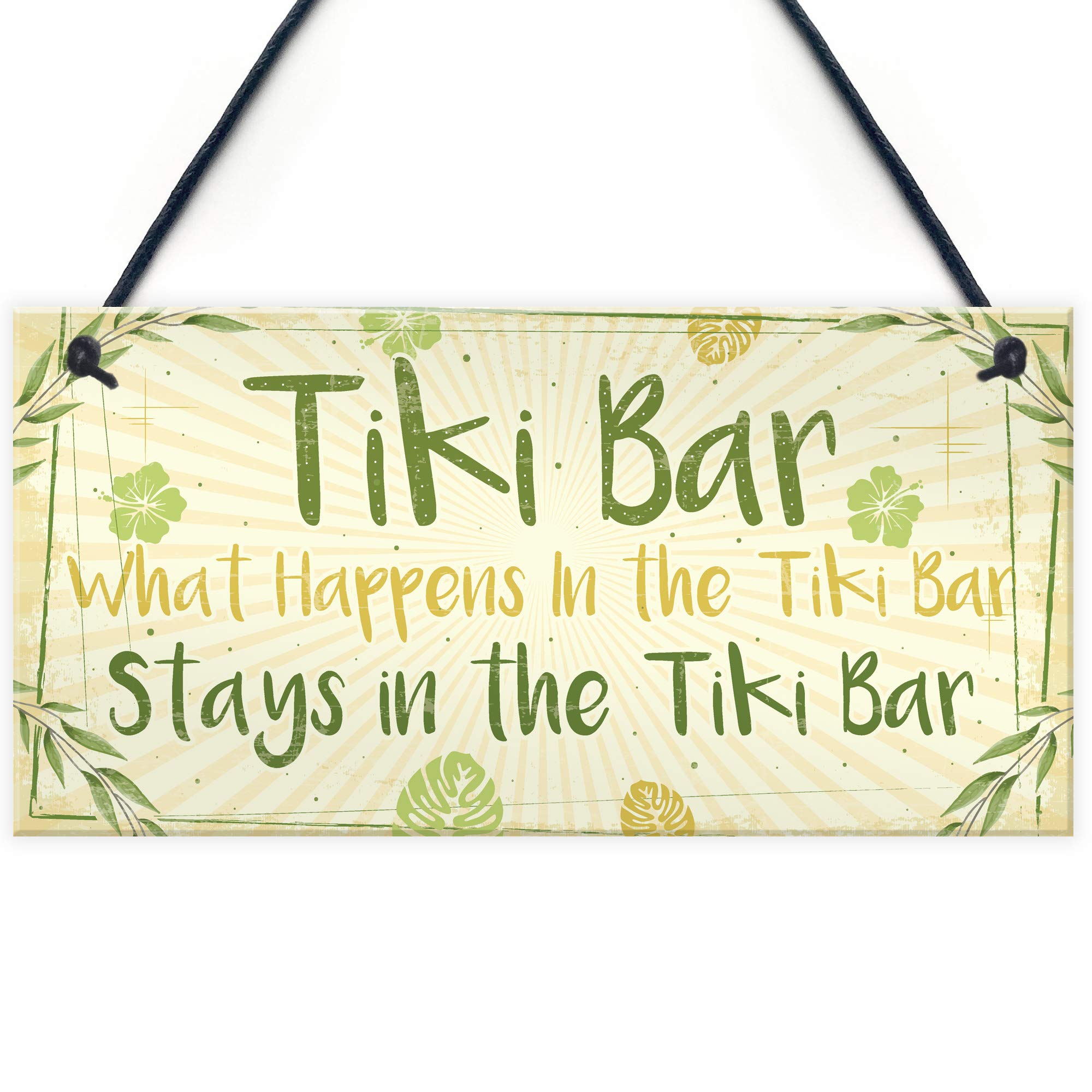 Red Ocean Tiki Bar Accessories Home Garden Bar Plaque Pub Bar Kitchen Man Cave Sign Friendship Gift