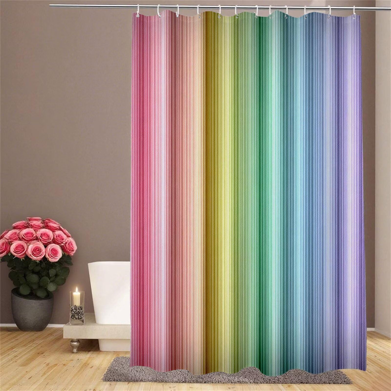 Rideau de douche polyester de qualité supérieure au fini texturé résistant 120x180cm IR-675