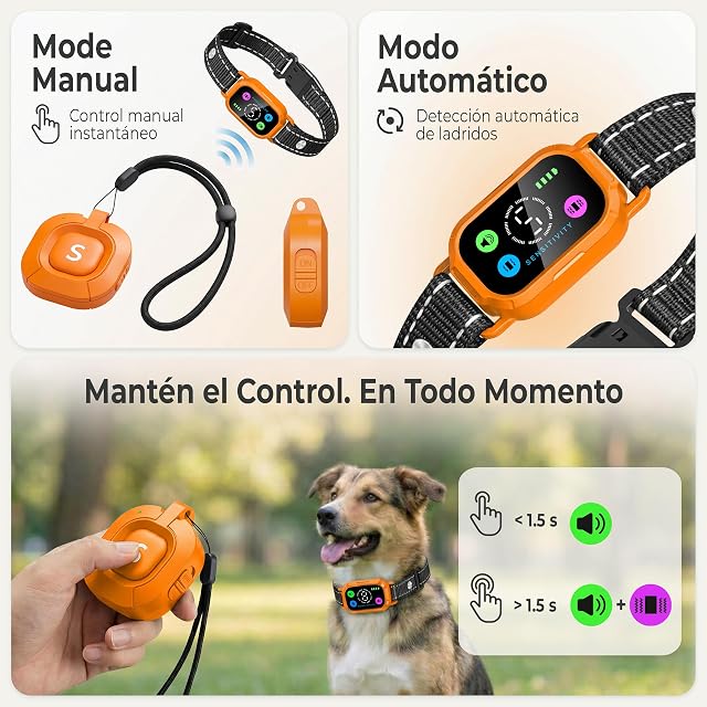 Foto 3 de 8 de Staalguard Collar Antiladridos Perros y Adiestramiento 2 en 1 sin Descarga