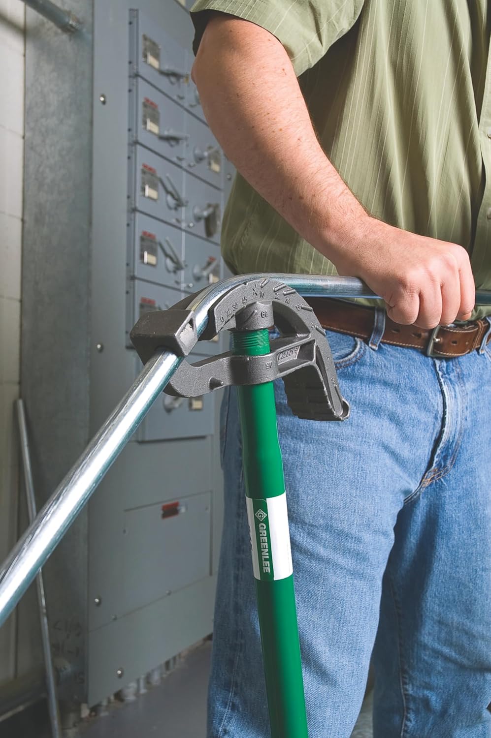 Greenlee 842FH Site Rite Iron Hand Bender Head With Handle For 1" EMT, 3/4" Rigid/IMC