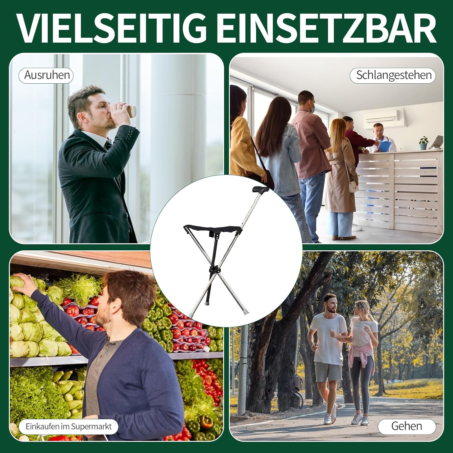 Sétapálca ülőhellyel összecsukott állapot