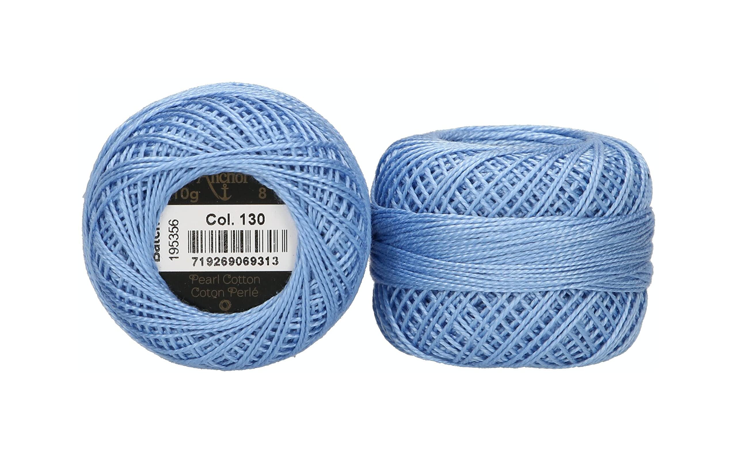 ANCHOR Pearl Yarn, Thickness: 8, Packaging: 10G, Running Length: 82M himmelblau Embroidery Threads — image 1