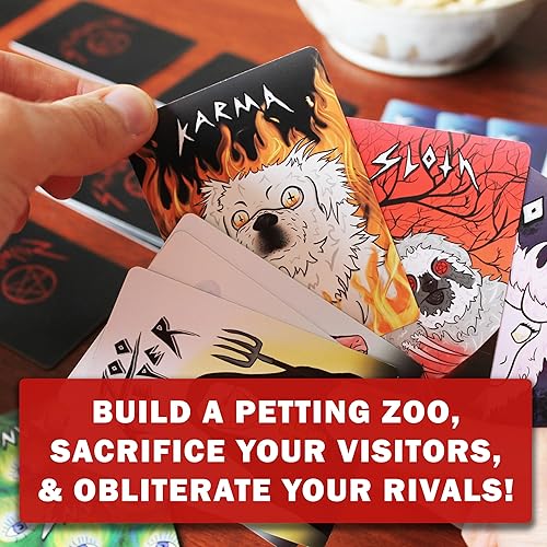 Miniatura 5 de SATANIMALS - Juego de cartas  Construye el zoológico de mascotas demoníaco definitivo  2  4 jugadores  Edades 14+  15 minutos para jugar  Juego de