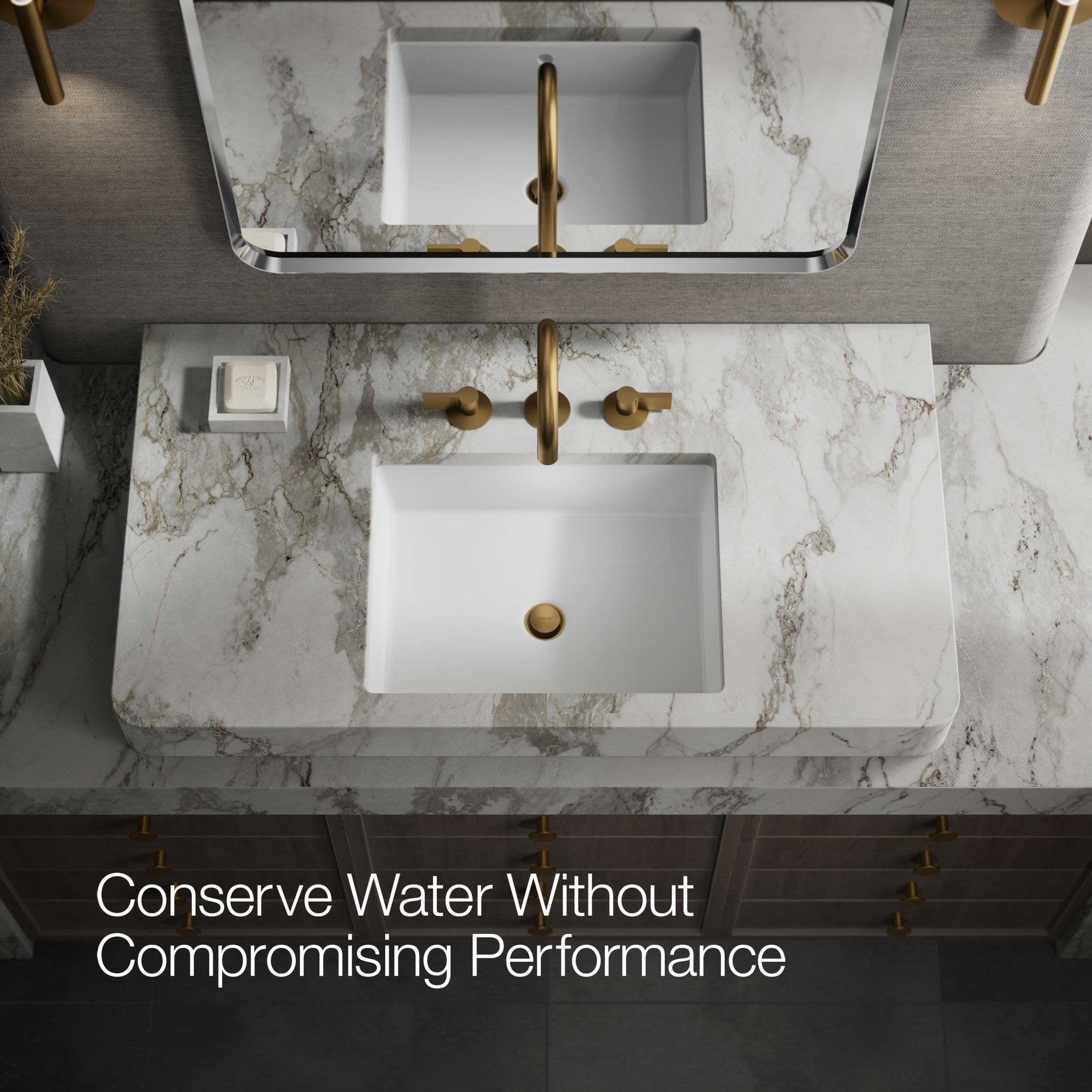 Kohler 77967-2MB Componentes accesorios de fontanería, latón moderno cepillado vibrante