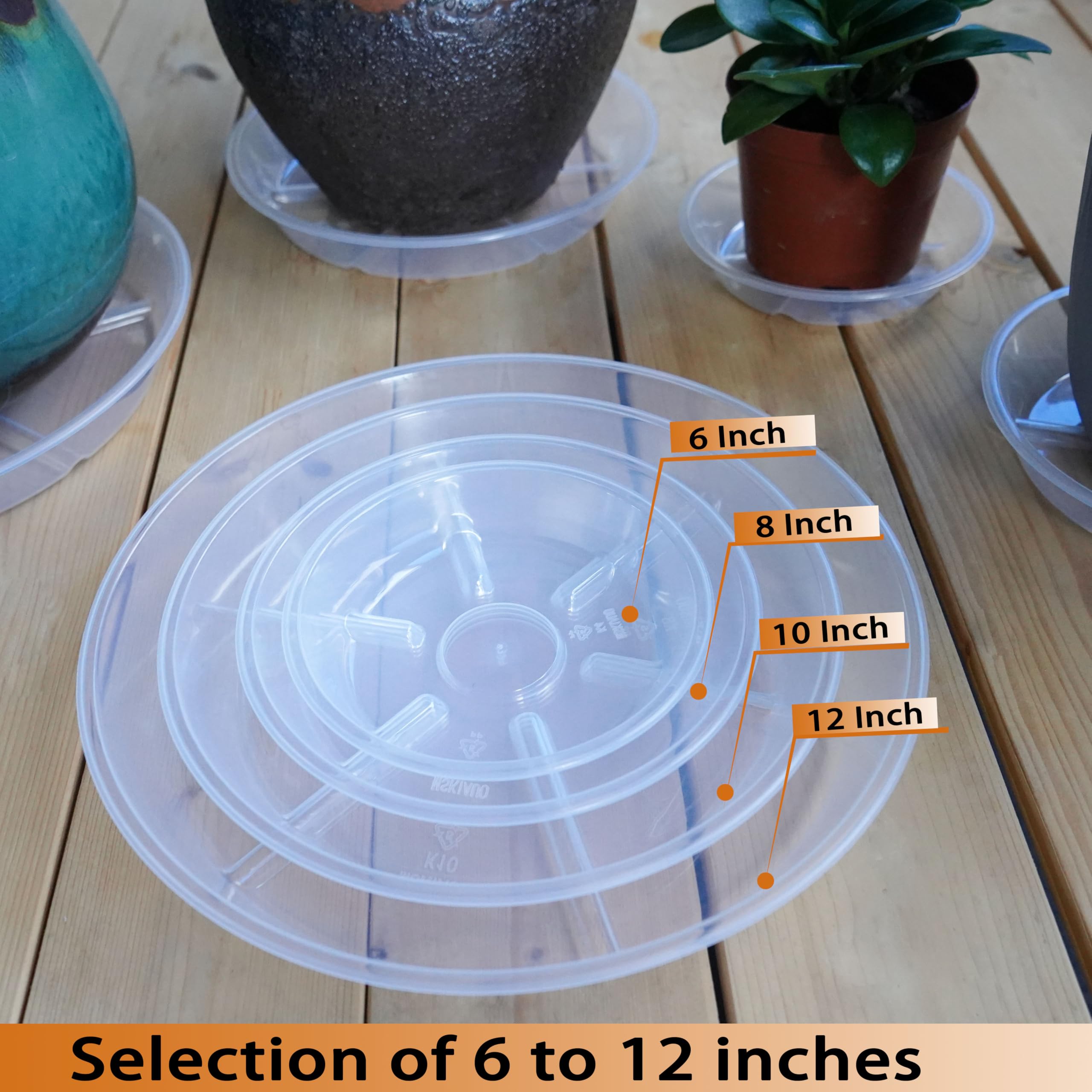 Plant Saucers - Drainage Trays for Pots -9 Plant Saucers - Drainage Trays for Pots -9