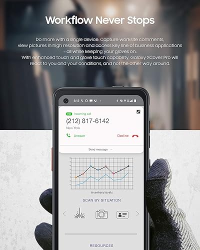 Miniatura 3 de Samsung Galaxy XCover Pro, 64 GB, negro, desbloqueado (renovado)