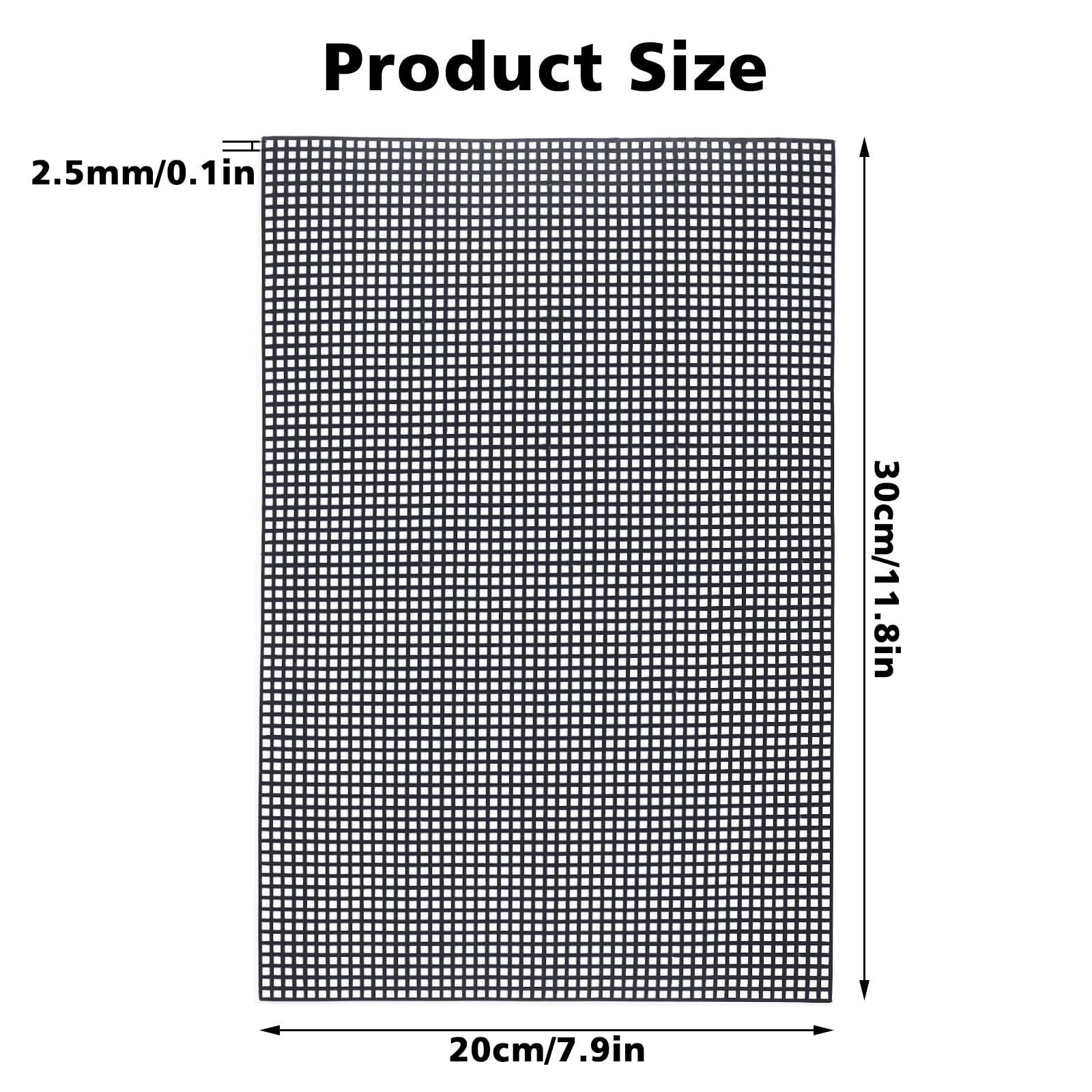 Aster 4 Pieces 4 Count Plastic Mesh Canvas Sheets for Embroidery Plastic Needlepoint Canvas - Image 2