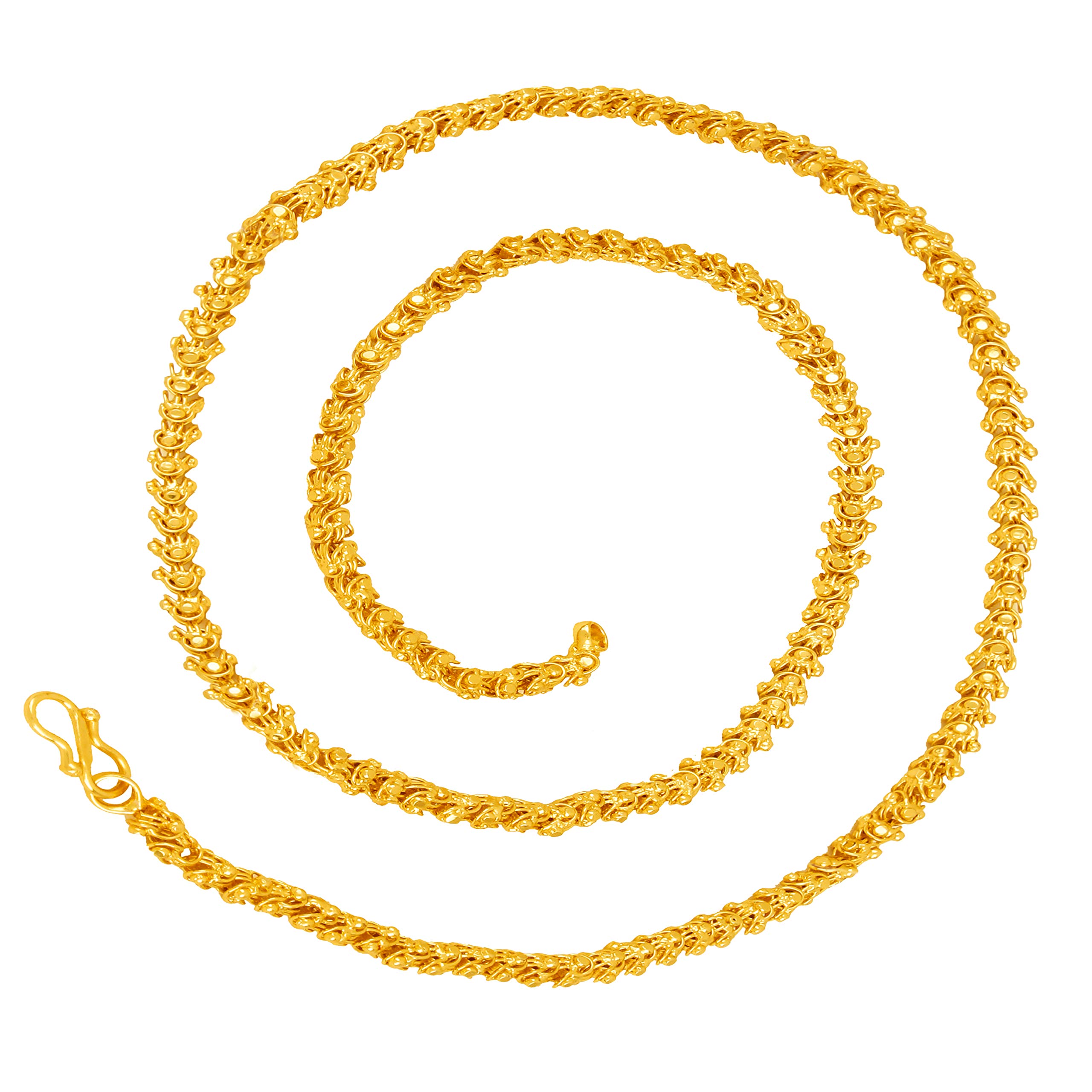 Fashion Frill Gold Plated Neck Chain for Men Women Girls Boys Jewelry Light Weighted Necklace (B09FLNLDY5) Amazon Price History, Amazon Price Tracker