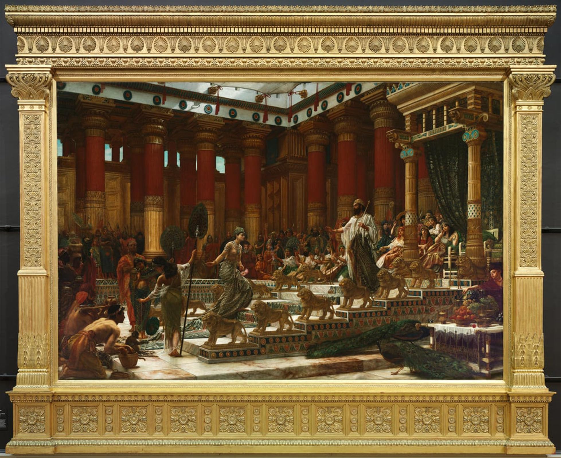 ARTXLXXBN Famous Print Painting Colorful Art Print the Visit of the Queen of to King by Edward Poynter Canvas Art Decorations for Home Decor 60x90cm