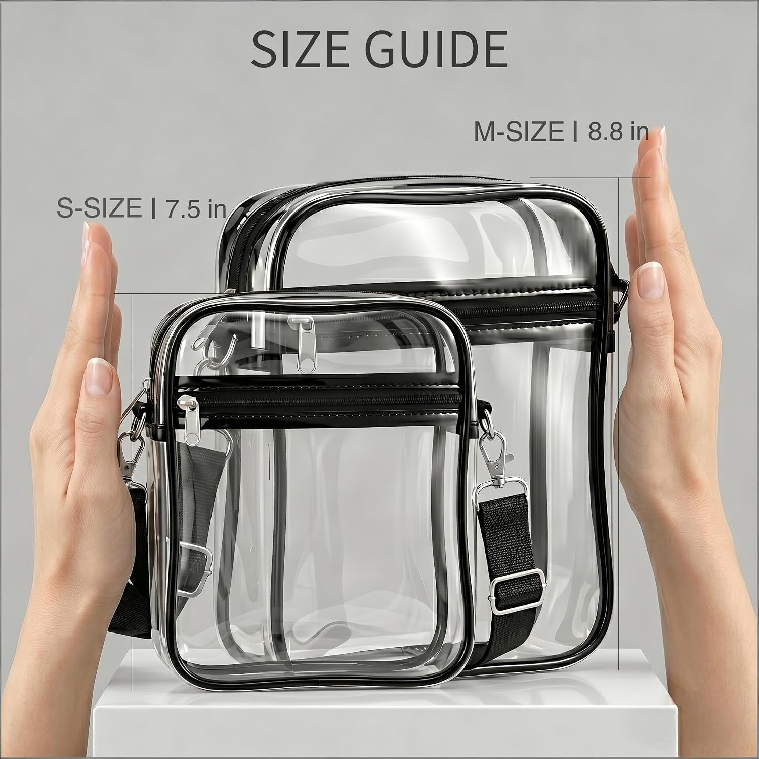 Clear Bag for Stadium Events, Clear Concert Bag, Crossbody Purse image 5