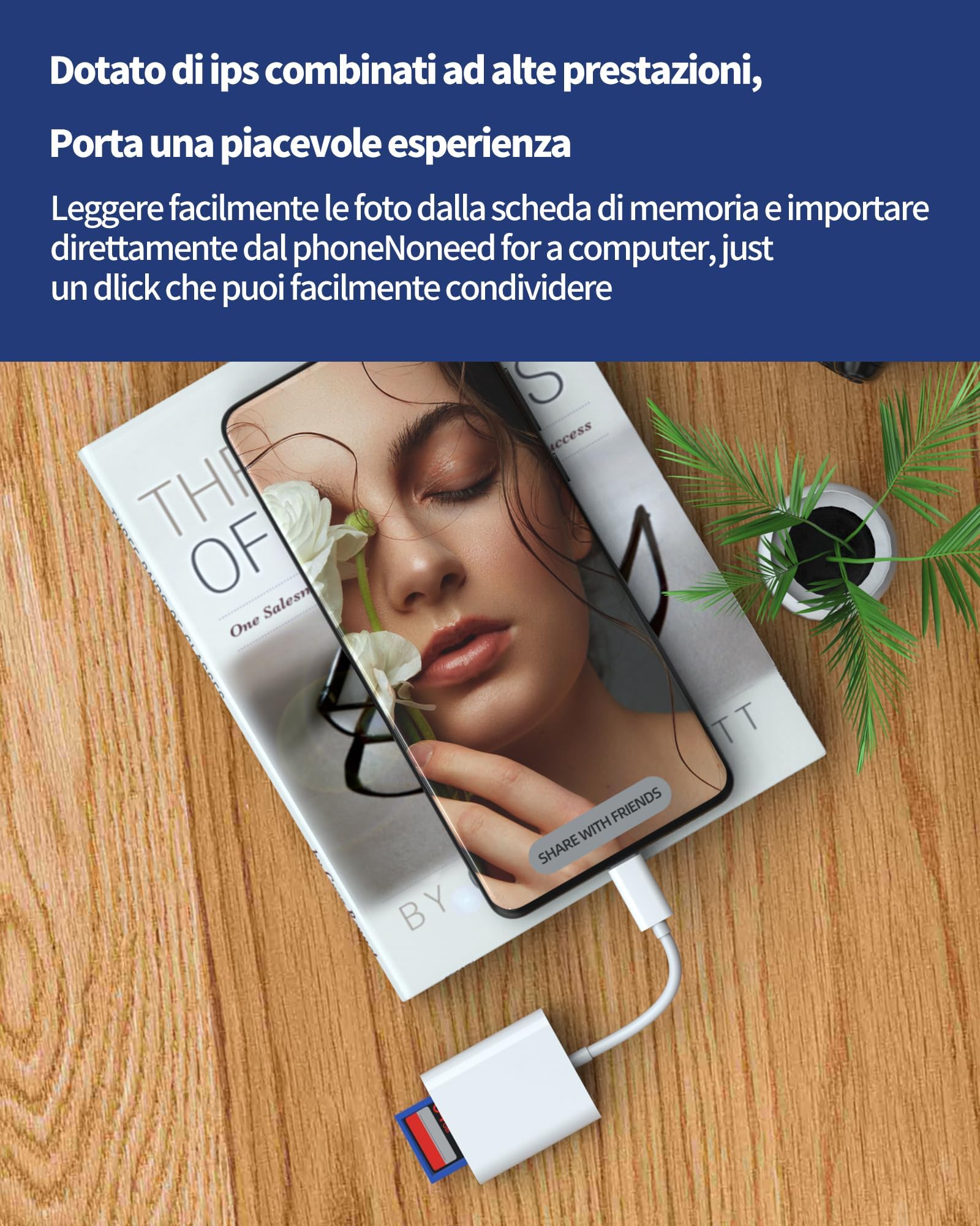 Adattatore USB C Lettore di Schede SD e Micro SD (2in1)Per Apple Per iPhone16 15 Per IPad MacBook Compatibile per Samsung Esterna da Fotocamera Card Memoria Trasferire Dati da Macchina Fotografica TF