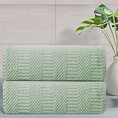 Miniatura 20 de Oliven Juego de 4 toallas de baño grandes blancas de 35"x70", toallas de baño de gran tamaño jumbo de 600 GSM, suaves, altamente absorbentes