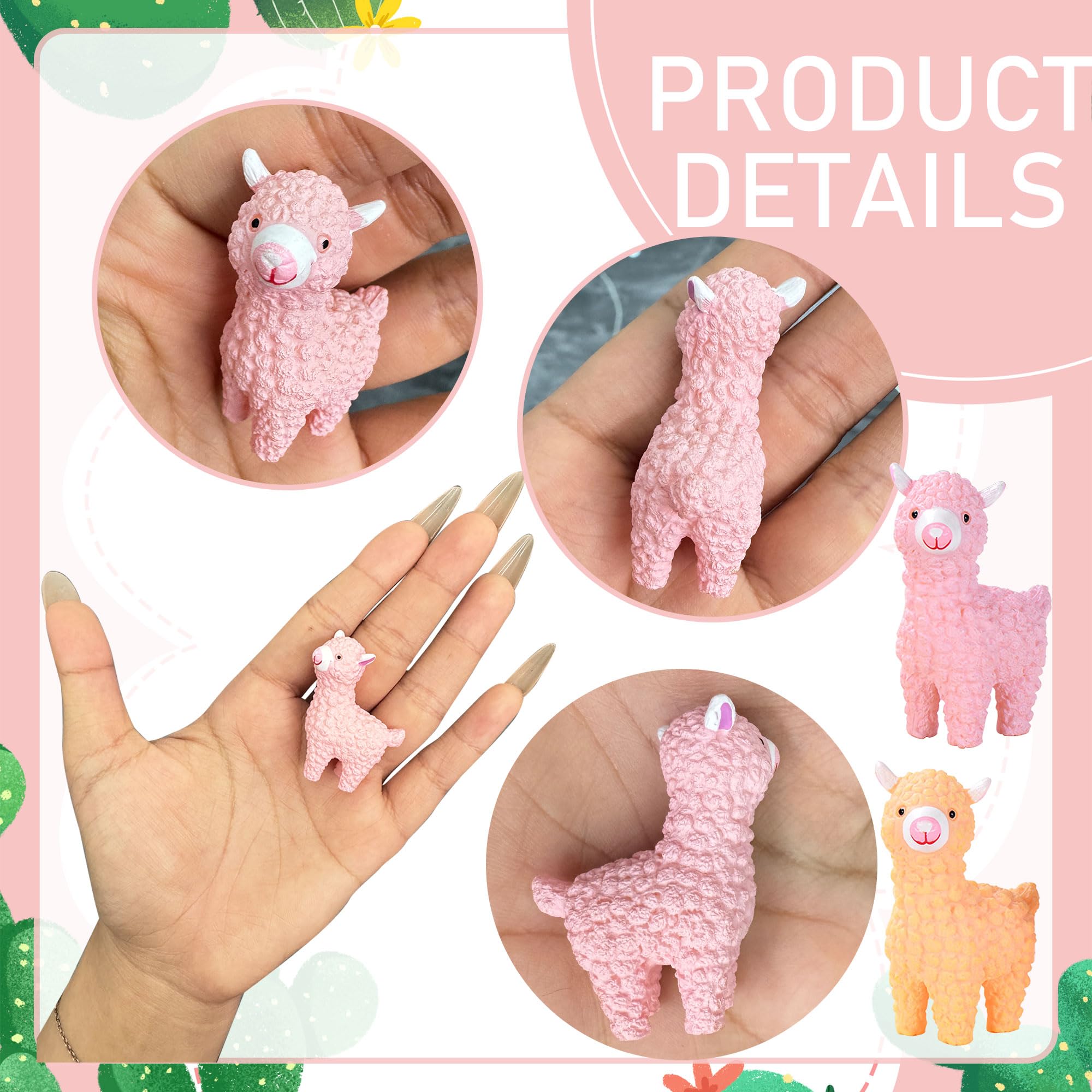 Llama Cactus Alpaca Cactus Cake Topper Decorations for Mexican Fiesta Birthday Baby Shower Cinco De Mayo Party Supplies - Image 5