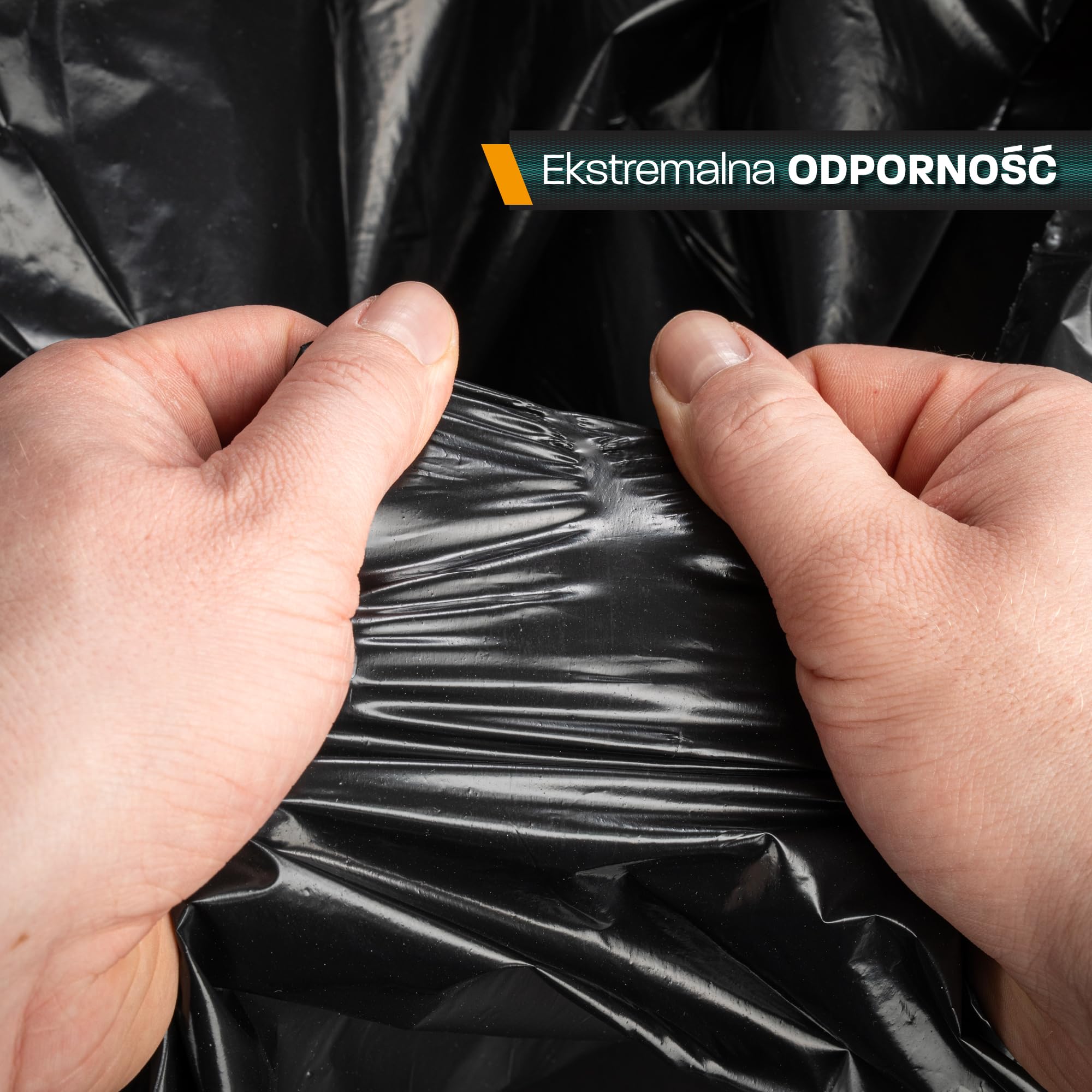 Hinrichs Worki na śmieci 240 l, extra mocne – rolka 15 sztuk – 100 x 125 cm – wyjątkowo odporne na rozdarcia – recyklingowanego LDPE – worki czarne