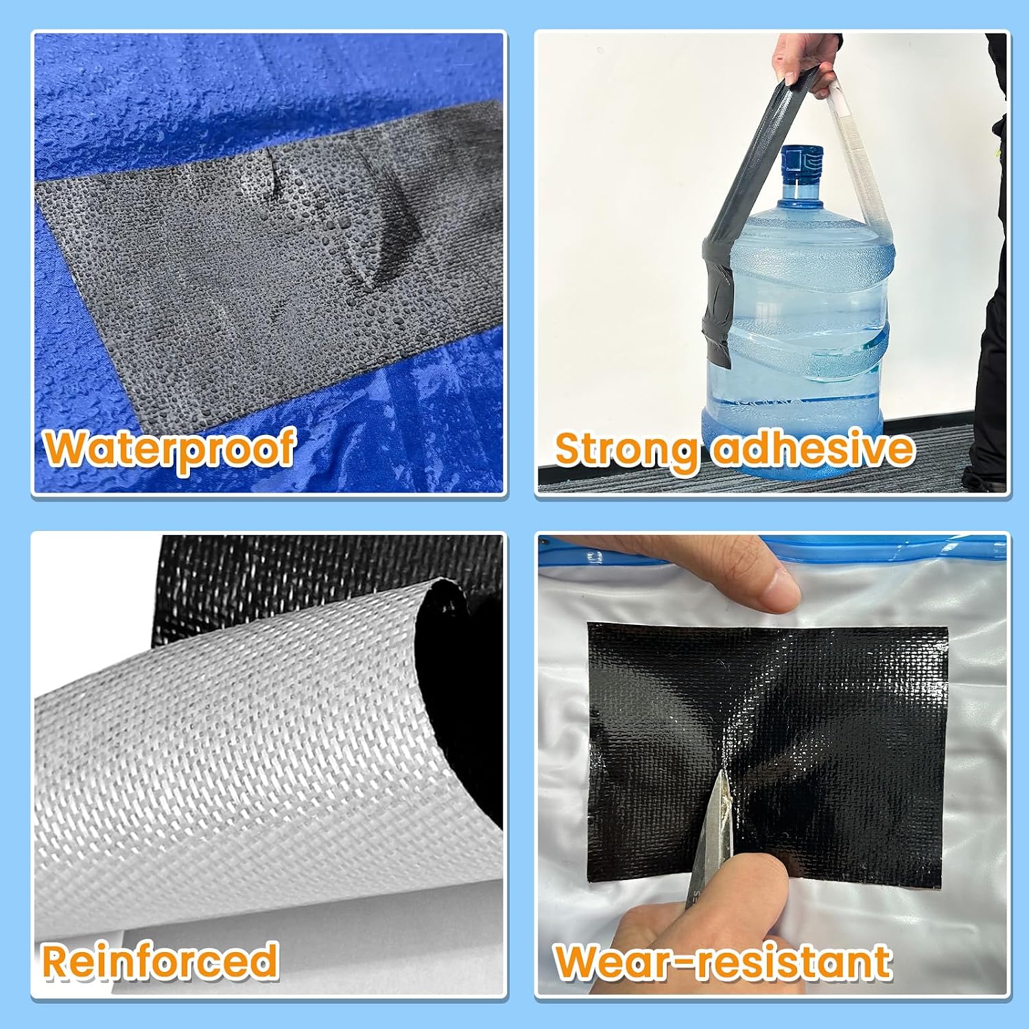 Heavy Duty Repair Tape for RV Underbelly, Awning, Tent, Leather, Boat Cover
