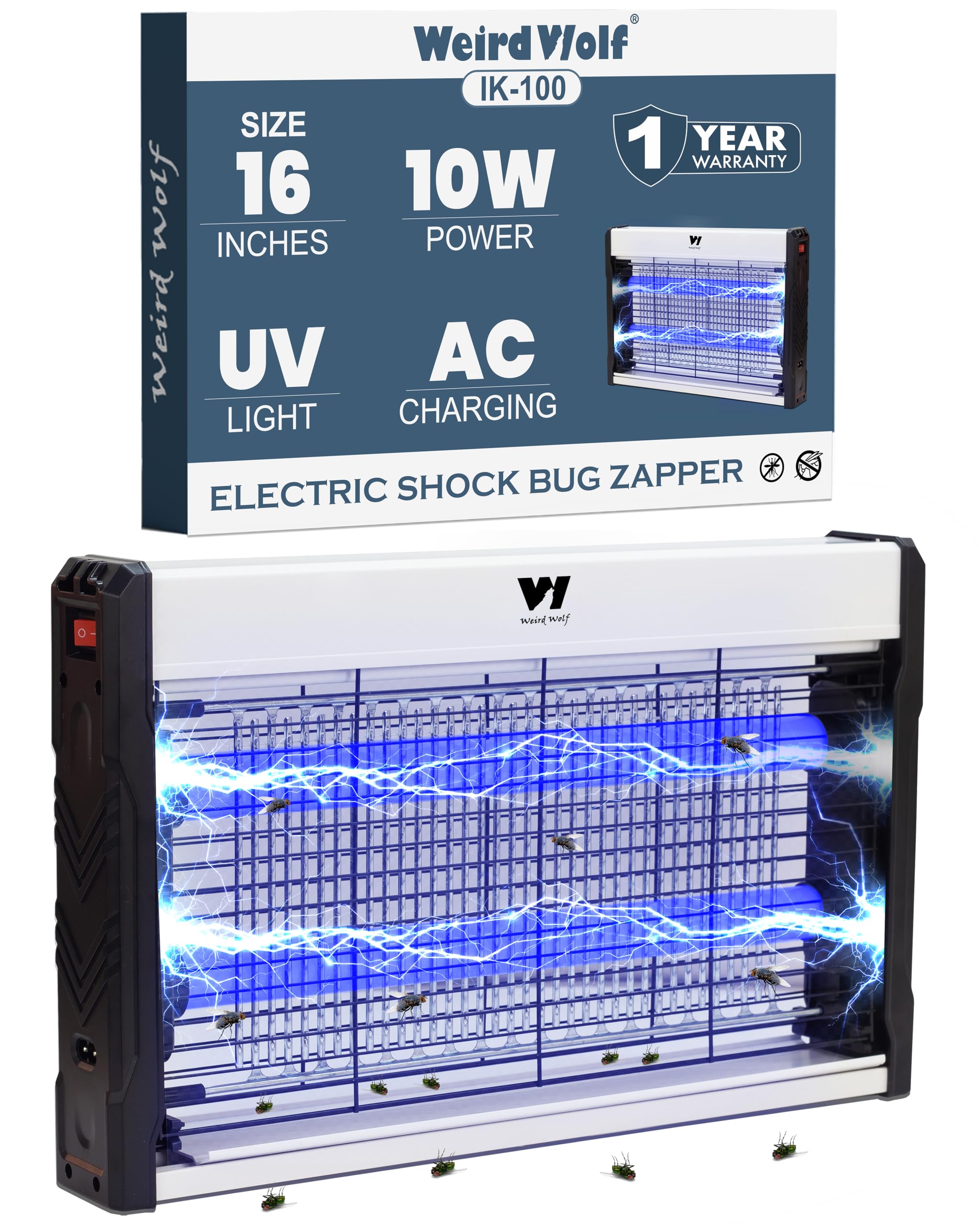 Weird Wolf Electric Insect Killer Machine | Fly Catcher | Bug Zapper | 16 Inch(40.6cm) | UV Bulb (B0DG2ZQ7TK) Amazon Price History, Amazon Price Tracker