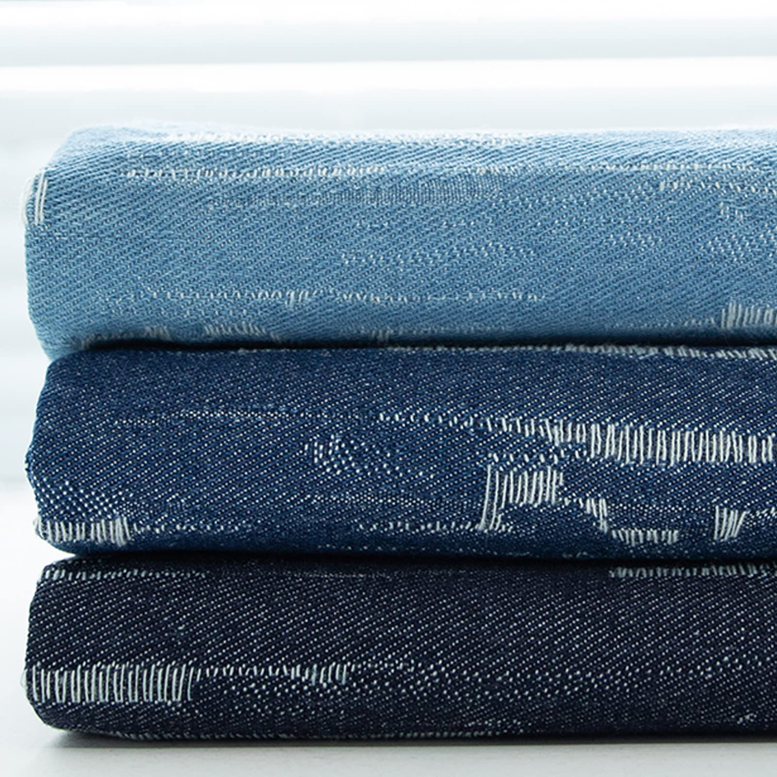 Tkanina bawełniana, Niebieski, 99% bawełniany, dżinsowy, żakardowy materiał na dżinsy, koszule, spódnice, buty, kapelusze, rękodzieło DIY