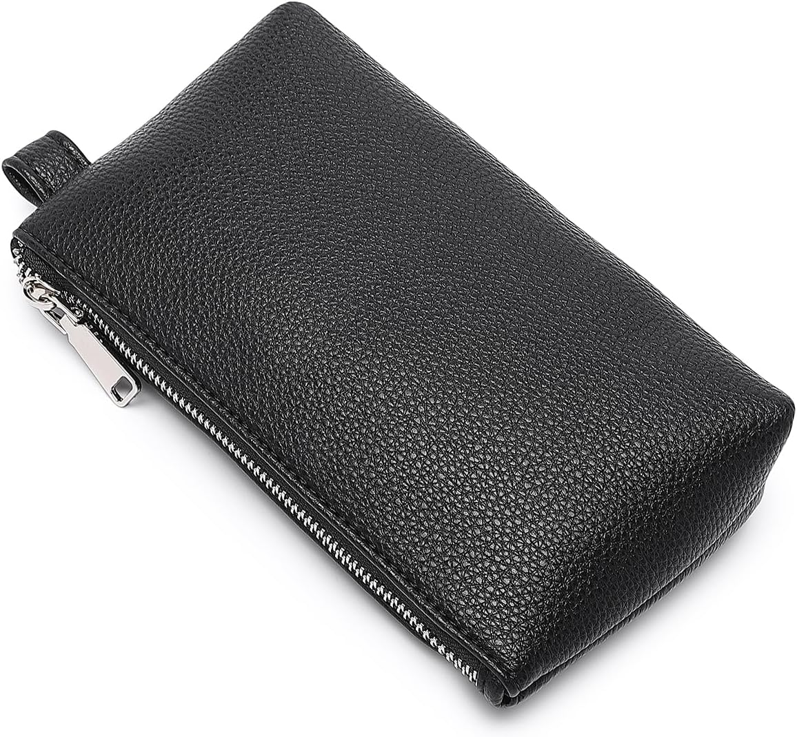 PU Leather Makeup Simple and Convenient Handbag Small Exquisite Storage Bag (Pu/Black) - Image 8