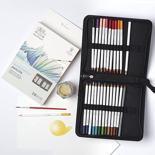 Miniatura 9 de Winsor & Newton - Colección Studio - Lápices de artista, estuche de lápices acuarela, juego de 26