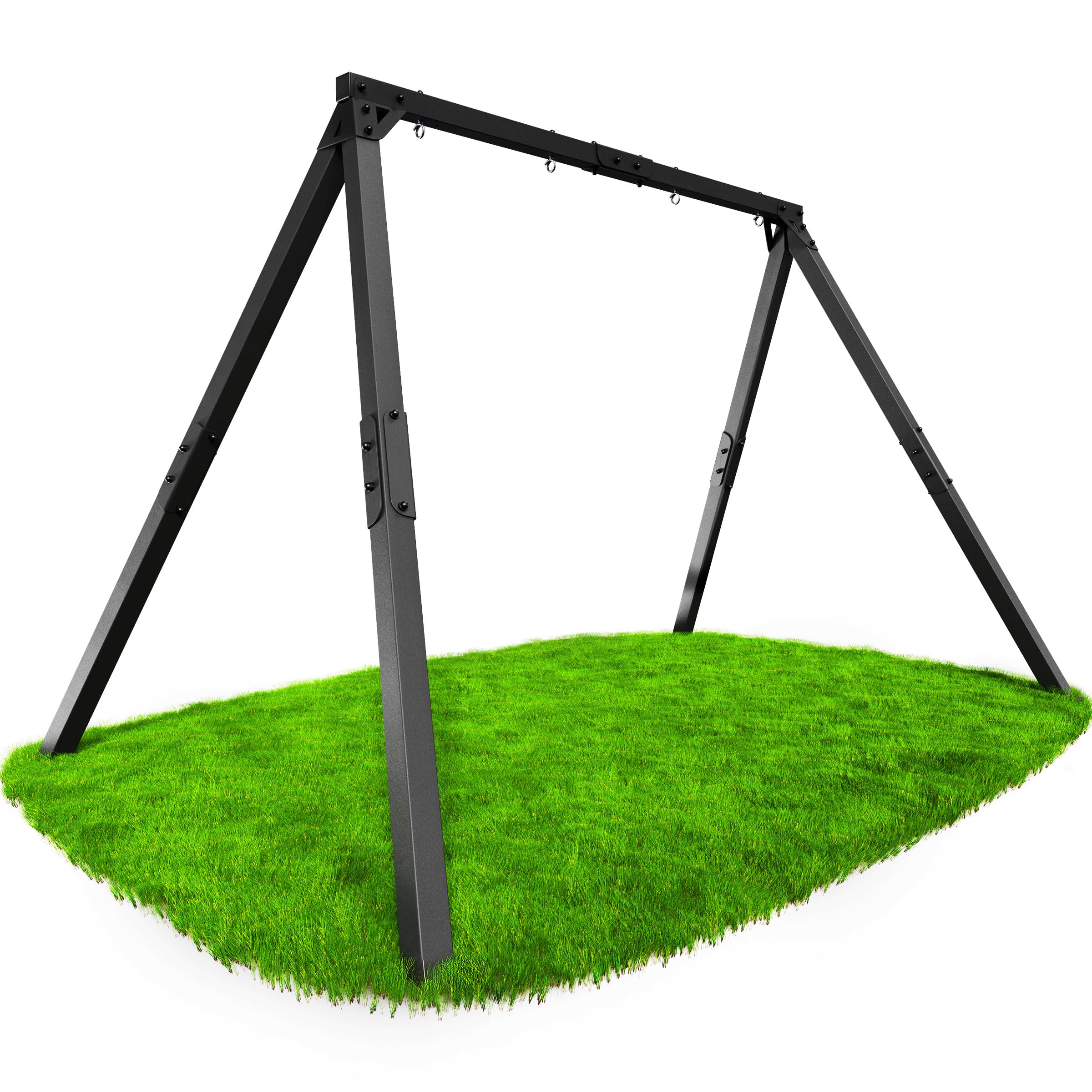 K-Sport: Doppelschaukel Gestell (Metall) I Brettschaukel und Nestschaukeln im Set erhalten I Schaukelgestell bis 200kg belastbar I Outdoor Schaukel I Schaukelgerüst inkl. Bodenanker I Made in EU