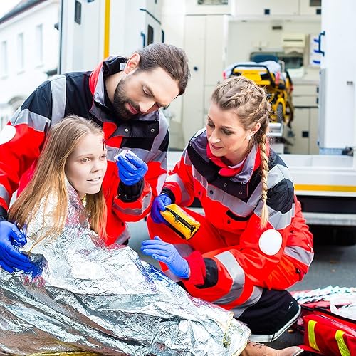 Miniatura 5 de Mantas térmicas de emergencia de Mylar de papel de aluminio de emergencia, manta reflectante de supervivencia para exteriores, senderismo,