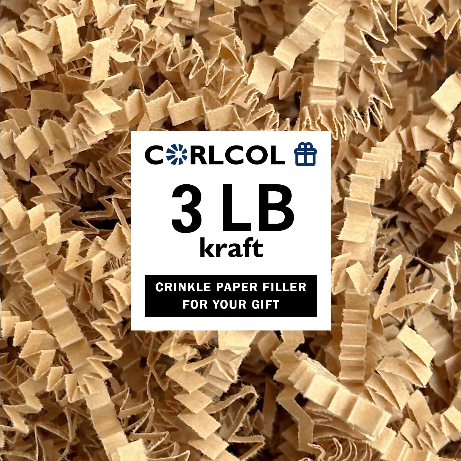 3LB Crinkle Paper Filler (Brown, 3 LB)