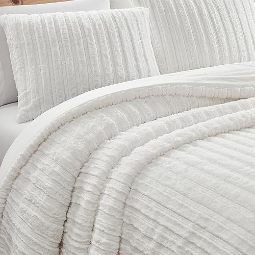 Miniatura 5 de UGG Kenzie - Juego de edredón matrimonialqueen con 2 fundas de almohada, ropa de cama de pelo sintético, suave, cálido, edredón alternativo,