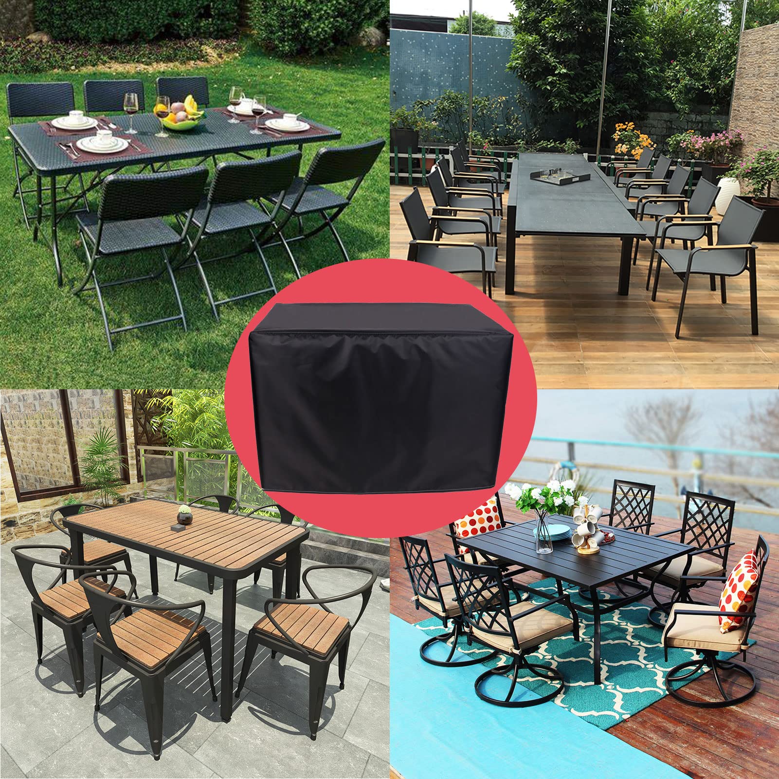 Pokrowiec na sofę na patio o dużej wytrzymałości Wodoodporna 200x140x90cm, ogólnego przeznaczenia, pokrowiec na meble ogrodowe na patio, prostokątne pokrowce na meble ogrodowe