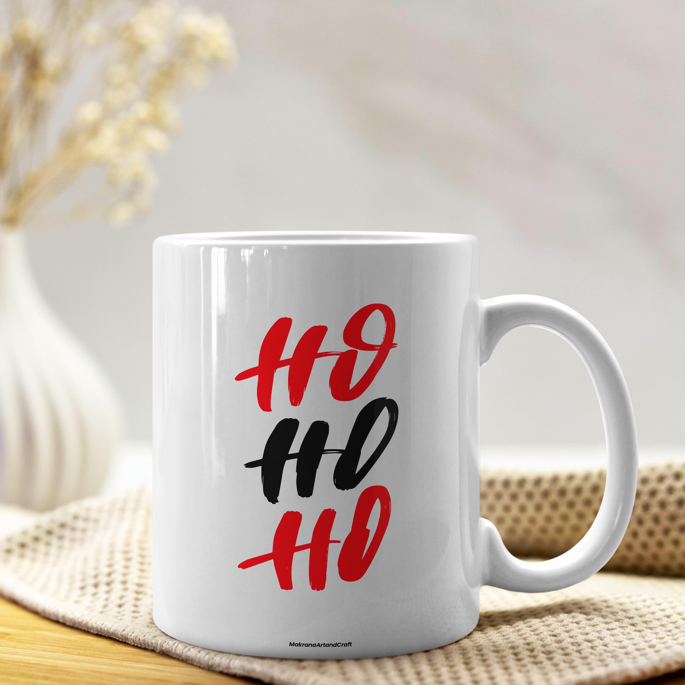 MakranaArtandCraft - Christmas Mug (1 Merry Christmas Theme Printed Ceramic 325ml Capacity, Coffee Mug) (Variant-B)