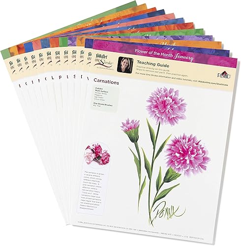 Miniatura 7 de FolkArt One Stroke Donna Dewberry Flowers of the Month Let's Paint Kit, 2 onzas