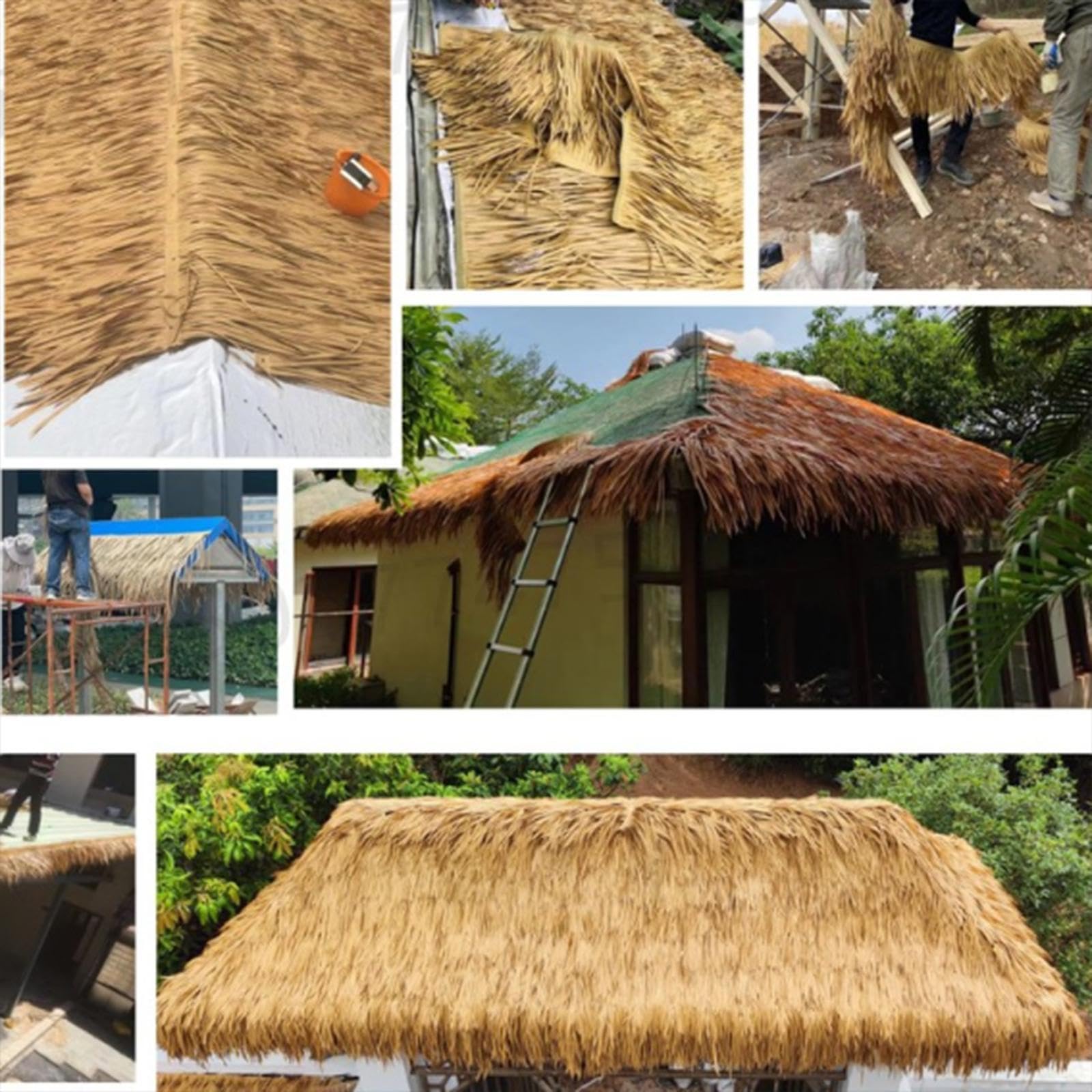 Artificial Palm Thatch Roofing Realistic Straw Thatch Roof for Hut Bar Decor Style A|Home & Garden | Yard, Garden & Outdoor Living | Gardening Supplies | Landscaping & Garden Materials-image-43