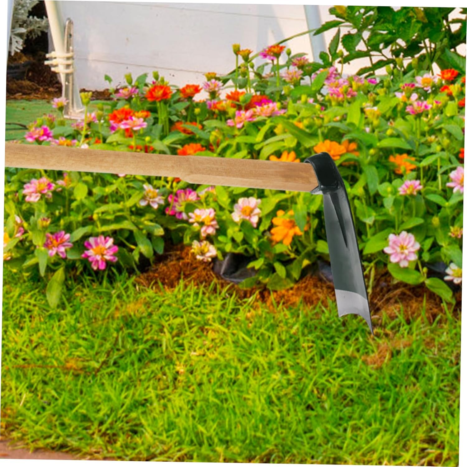 Kisangel Stainless Steel Gardening Hoe Durable Tool for Digging Weeding Planting Lightweight Portable for Gardens Nurseries Yards Lawns