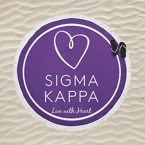 Miniatura 5 de greeklife.store Kappa Kappa Gamma Sorority - Toalla de playa redonda (60 pulgadas), de gran tamaño, súper absorbente, sin arena, gruesa toalla para