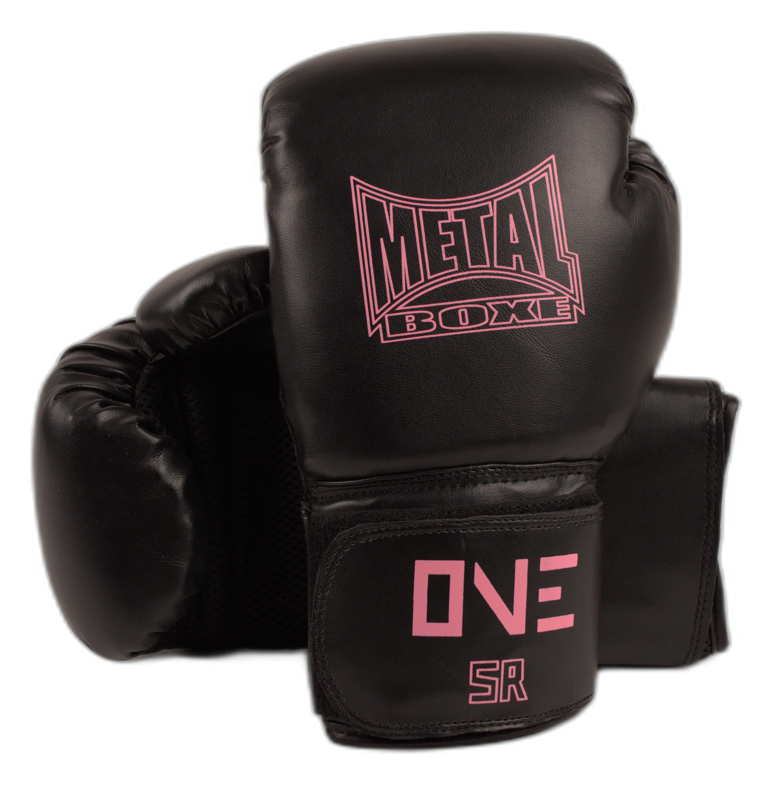 METAL BOXE – Guanti Da Boxe One Per Ragazzo, Nero/Rosa, Ideali Per Principianti - 2