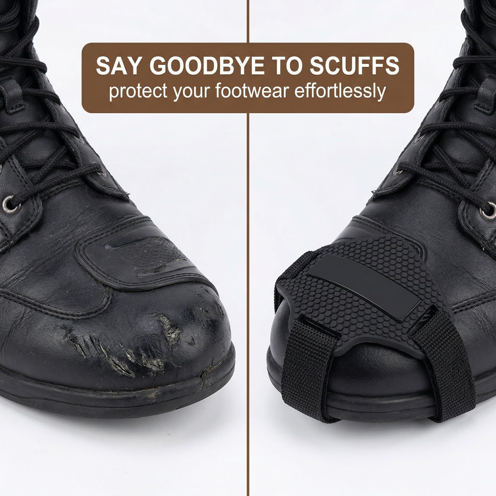 1 Paio Protezione Scarpe Moto Universale, Proteggi Scarpe Moto, Copriscarpe Moto Antiscivolo, Proteggi Scarpa Moto, Accessori per il Cambio del Pattino per Motociclisti