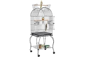 Yaheetech 59-Inch Rolling Standing Dome Bird Cage