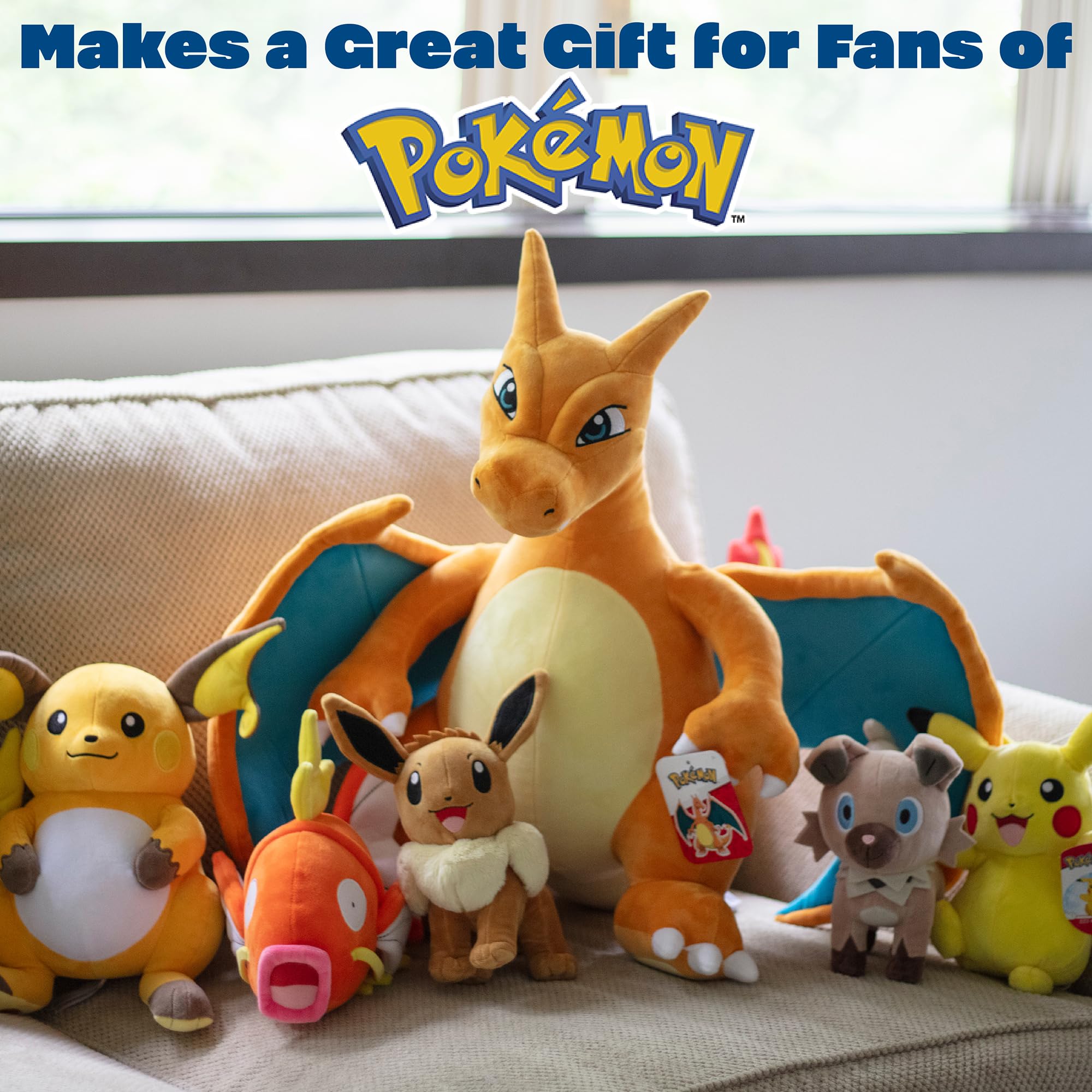 Pokemon 24" Jumbo Charizard Large Plush - Charmander Evolution Figure - Officially Licensed - Authentic Giant Stuffed Animal Toy - Gift for Kids, Boys, Girls - 2+ - Image 4